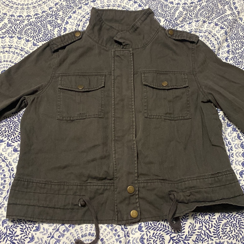 Cropped Bomber Jacket - image 2